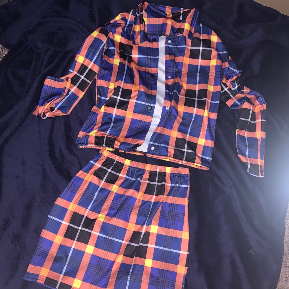 Two piece jacket and skirt combo